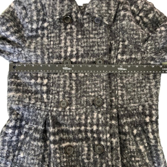 Maralyn & Me Black White Polyester DB Pea Coat F - Picture 11 of 12